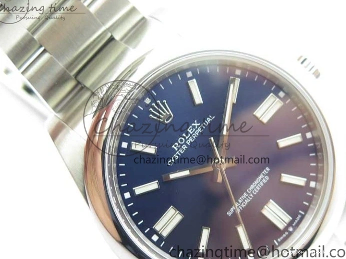 Best AAA Replica Sites Bracelet Best Blue 124300 Edition 41mm 2693 Upgraded Perpetual BP Oyster on Maker Dark Dial SS 1103